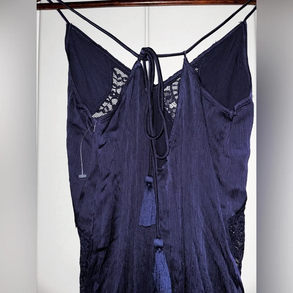 Intimately Free People Satin Sunsetter  Maxi‎ Dress NEW Women M Witchy Boho